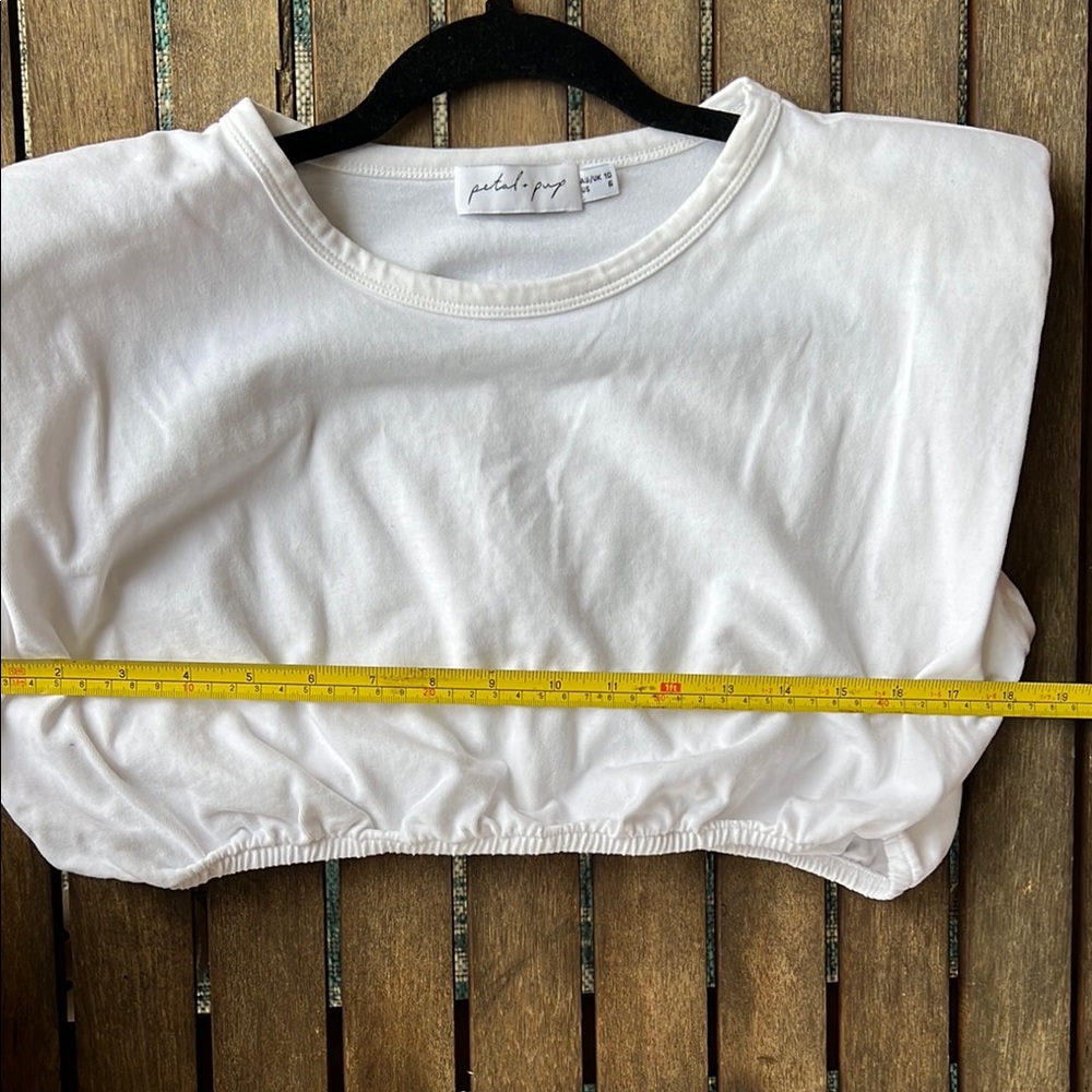 Cream Boxy Cropped T-Shirt - Picture 4 of 5